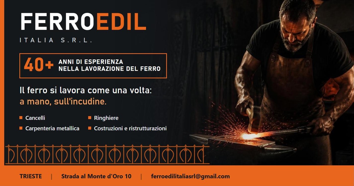 Ferroedil Italia S.r.l. - oltre 40 anni di esperienza nella lavorazione del ferro: cancelli, ringhiere, carpenteria metallica - Trieste