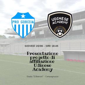 Pro Gorizia e Udinese Academy, c'è l'accordo di affiliazione per il settore giovanile