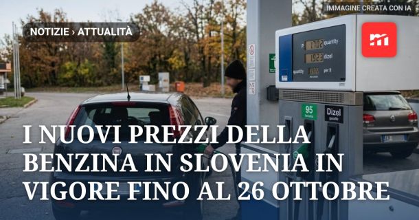 Slovenia, benzina a 1,702 euro e gasolio a 1,923 euro: i nuovi prezzi massimi fino al 26 ottobre